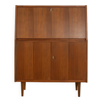 Bureau en placage de noyer, années 1960