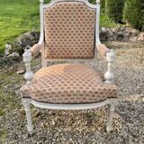 Louis XVI bench in bleached wood, Napoleon III period