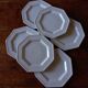 6 white octagonal dessert plates Johnson Brothers Heritage (ø 19.5 cm)