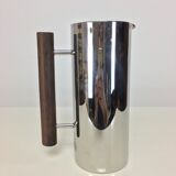 Scandinavian pitcher by Guy Degrenne, stainless steel and wood