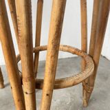 Pair of high rattan stools