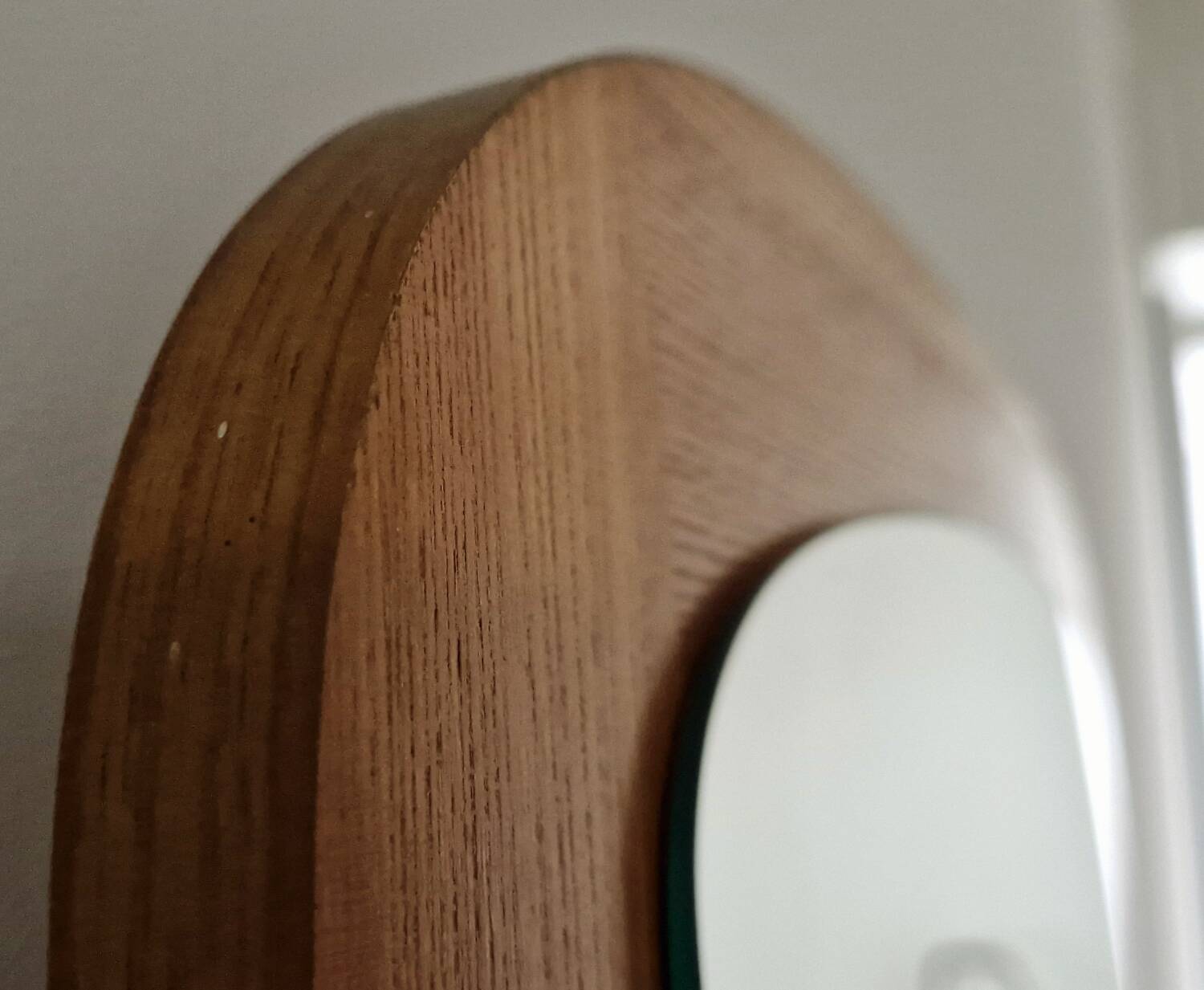 Scandinavian vintage wooden mirror