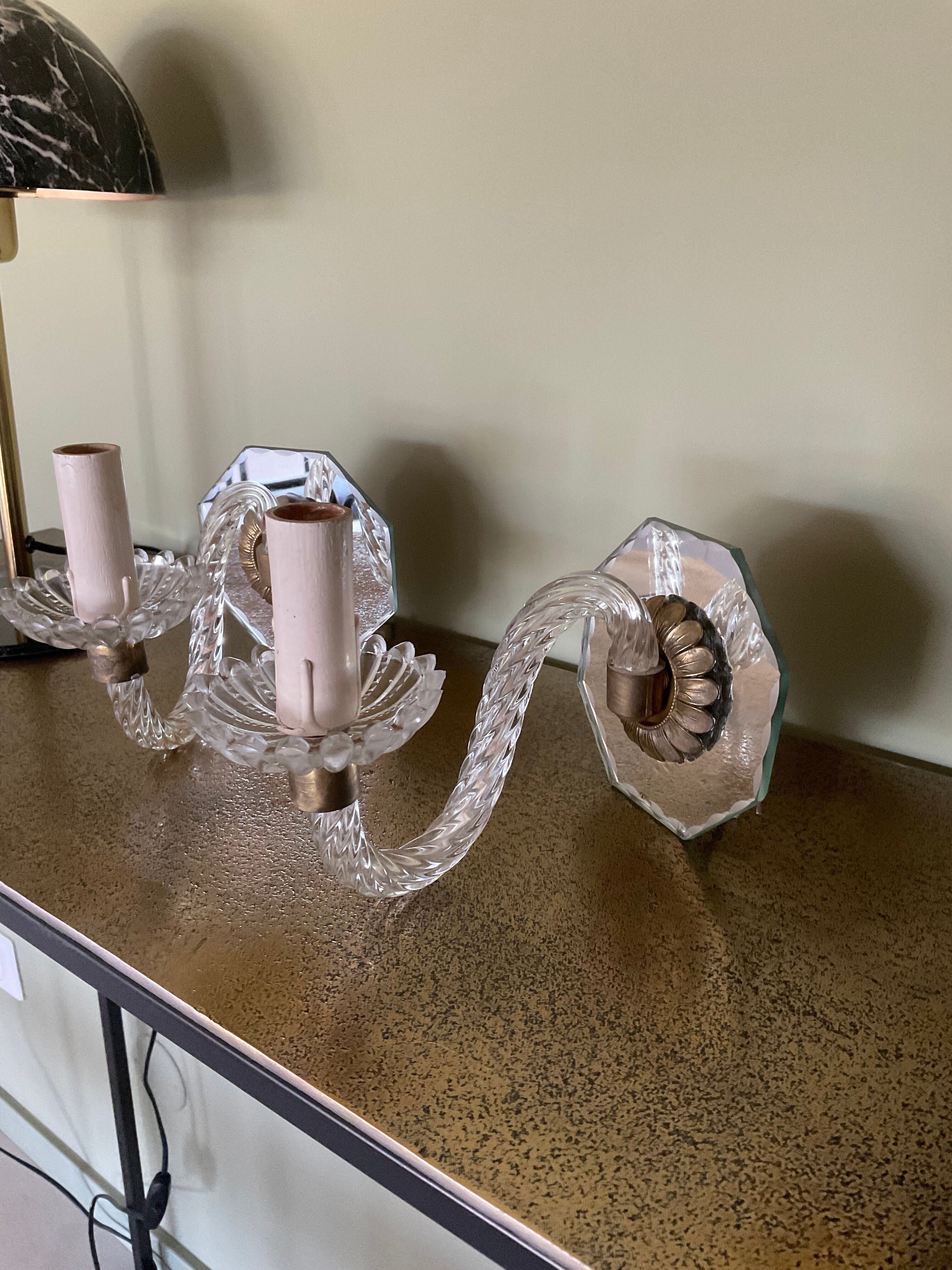 Paire Appliques Style Murano  50’