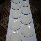 Set of 10 old dessert plates