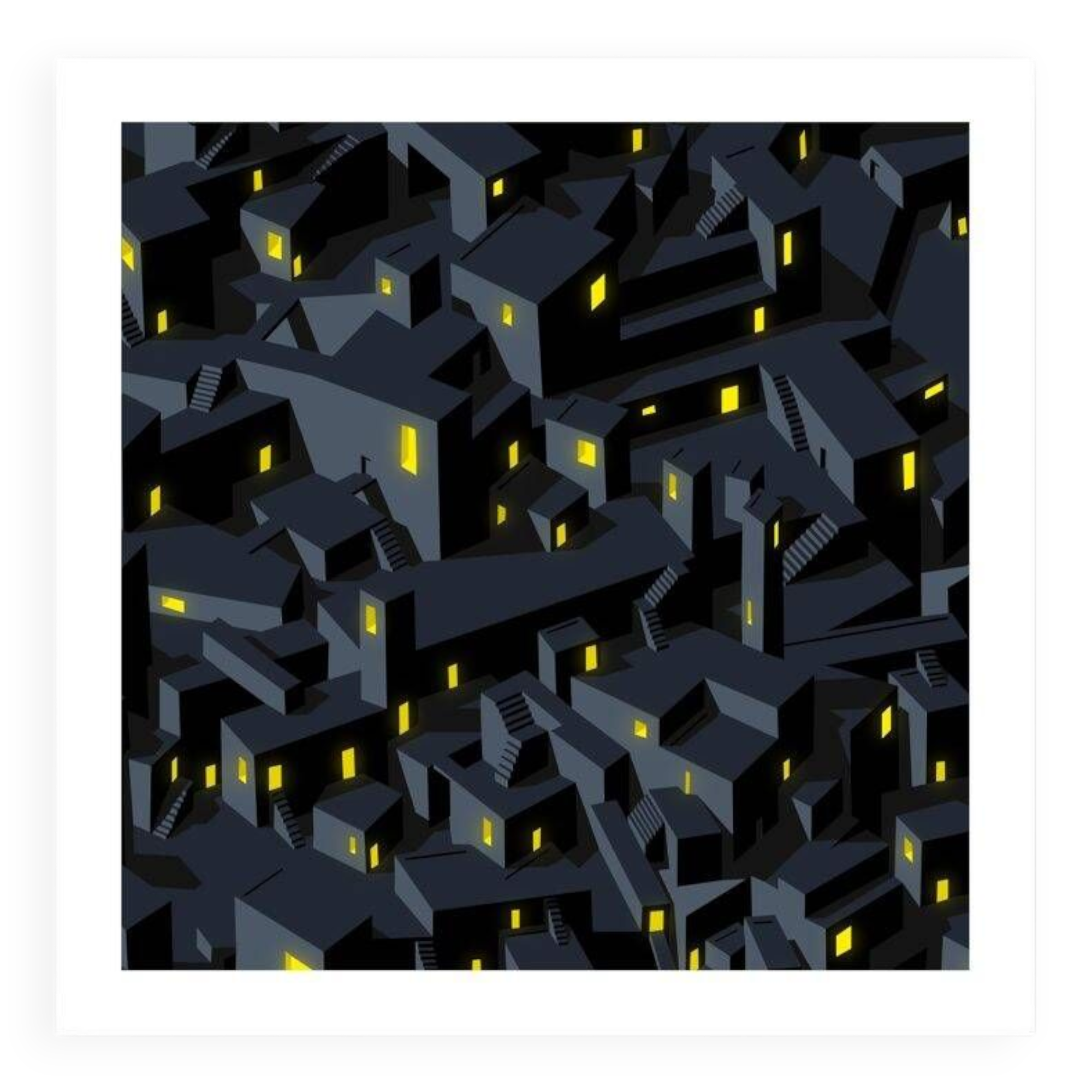 Art print, signed limited edition, Midnight City by the artist A. Alves