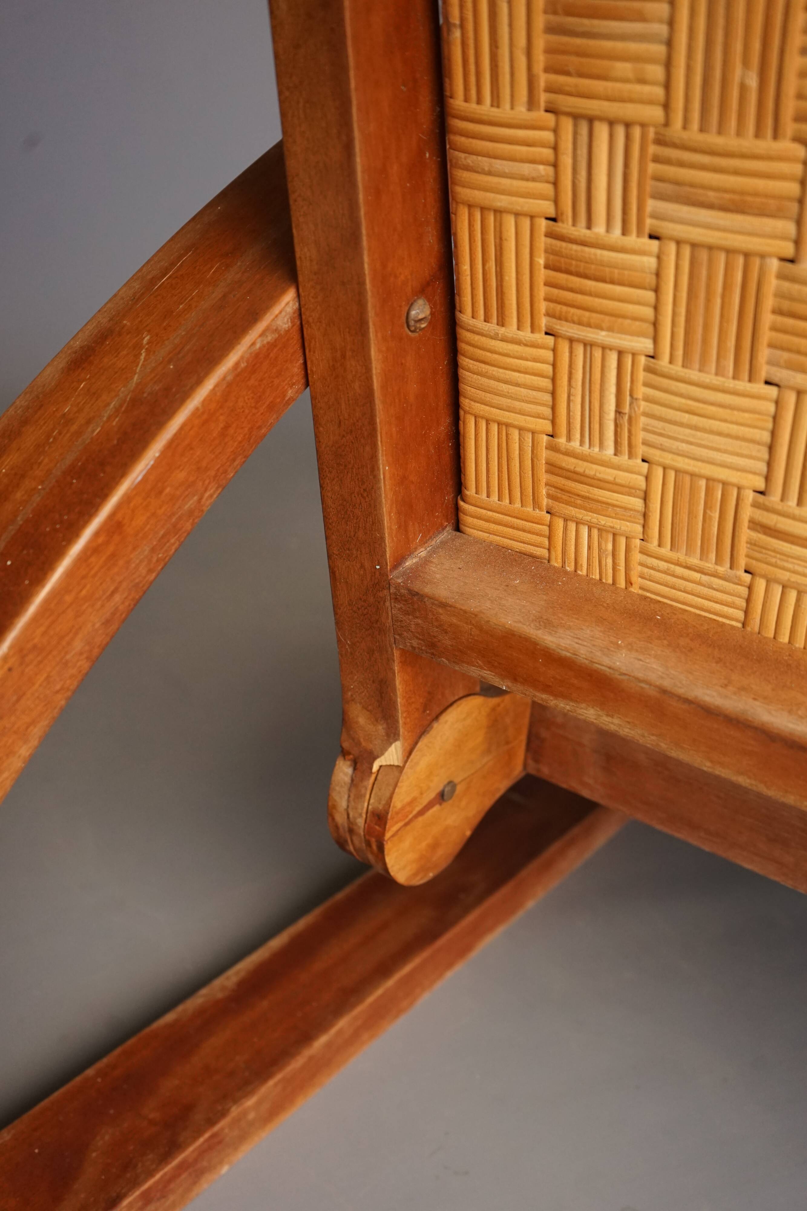 Vintage Lounge Chair and Ottoman by Francis Jourdain, 1920s