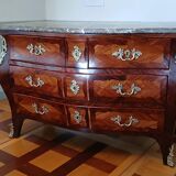 Louis XV Period Commode Stamped Léonard Boudin - Wood Marquetry