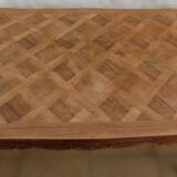 Italian-style table and its two removable extensions in solid walnut wood