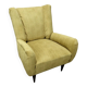 Vintage armchair in painted wood and velvet, Italy, 1950s-60s.