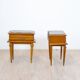 Art Deco bedside tables with marble tops, 1930s, set of 2