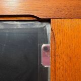 /Art Deco wardrobe with mirror in carved solid oak from the 20s/30s