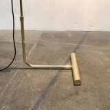 Mid-century floor lamp with counterweight in brass, 1960s