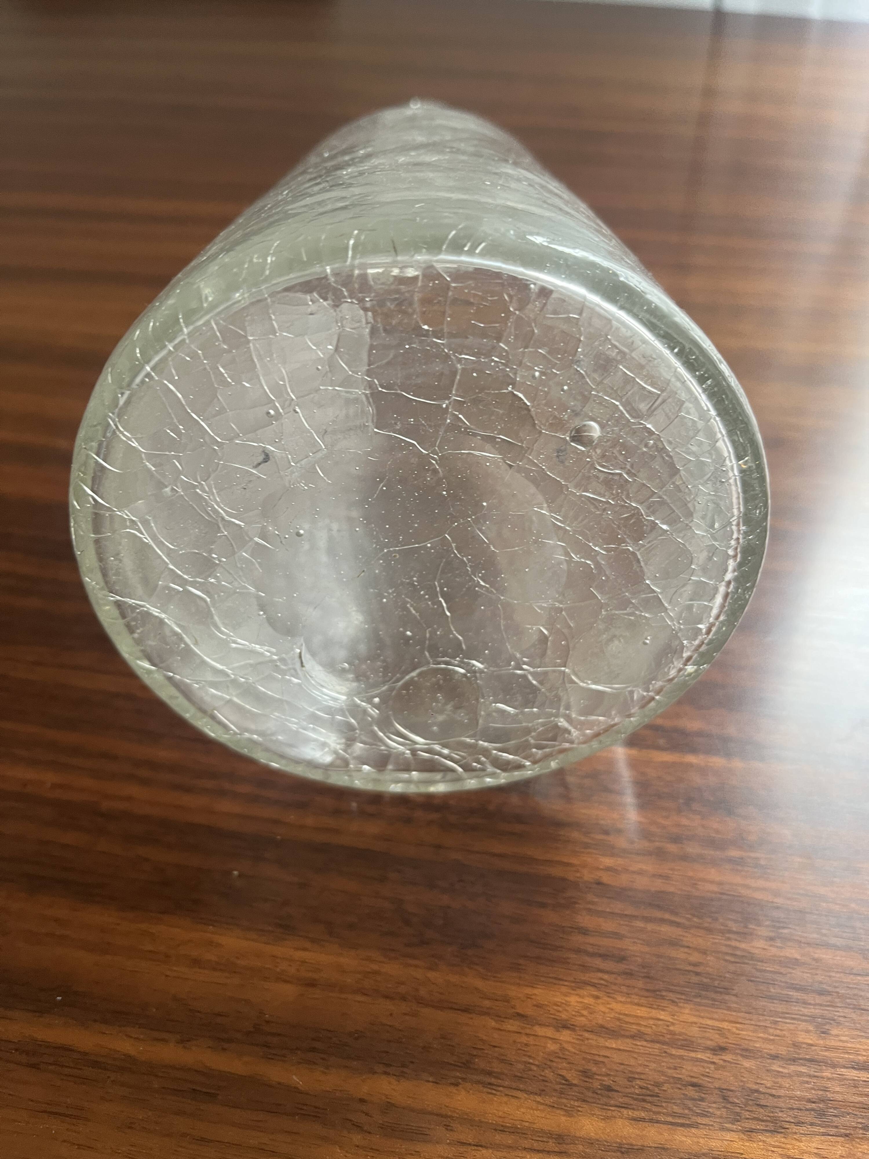 Carafe en verre craquelé avec bouchon Transparent