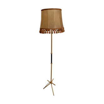 Tripod floor lamp brass