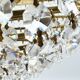 Brass and cut crystal basket chandelier, Empire style.