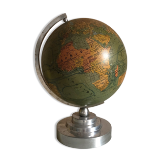 Lampe globe terrestre estampillée