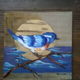 Peinture à l'huile oiseau