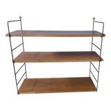 3 teak wall shelves, Nils Strinning 75 cm