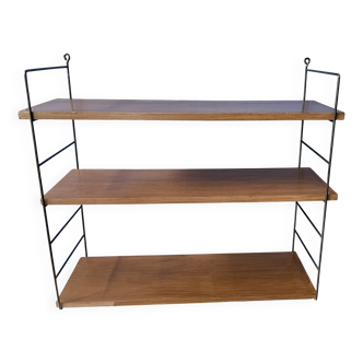 3 teak wall shelves, Nils Strinning 75 cm