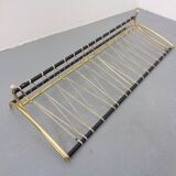 Vintage German wall coat rack with hat rack, 1950s