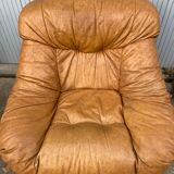 Fauteuil en cuir années 80