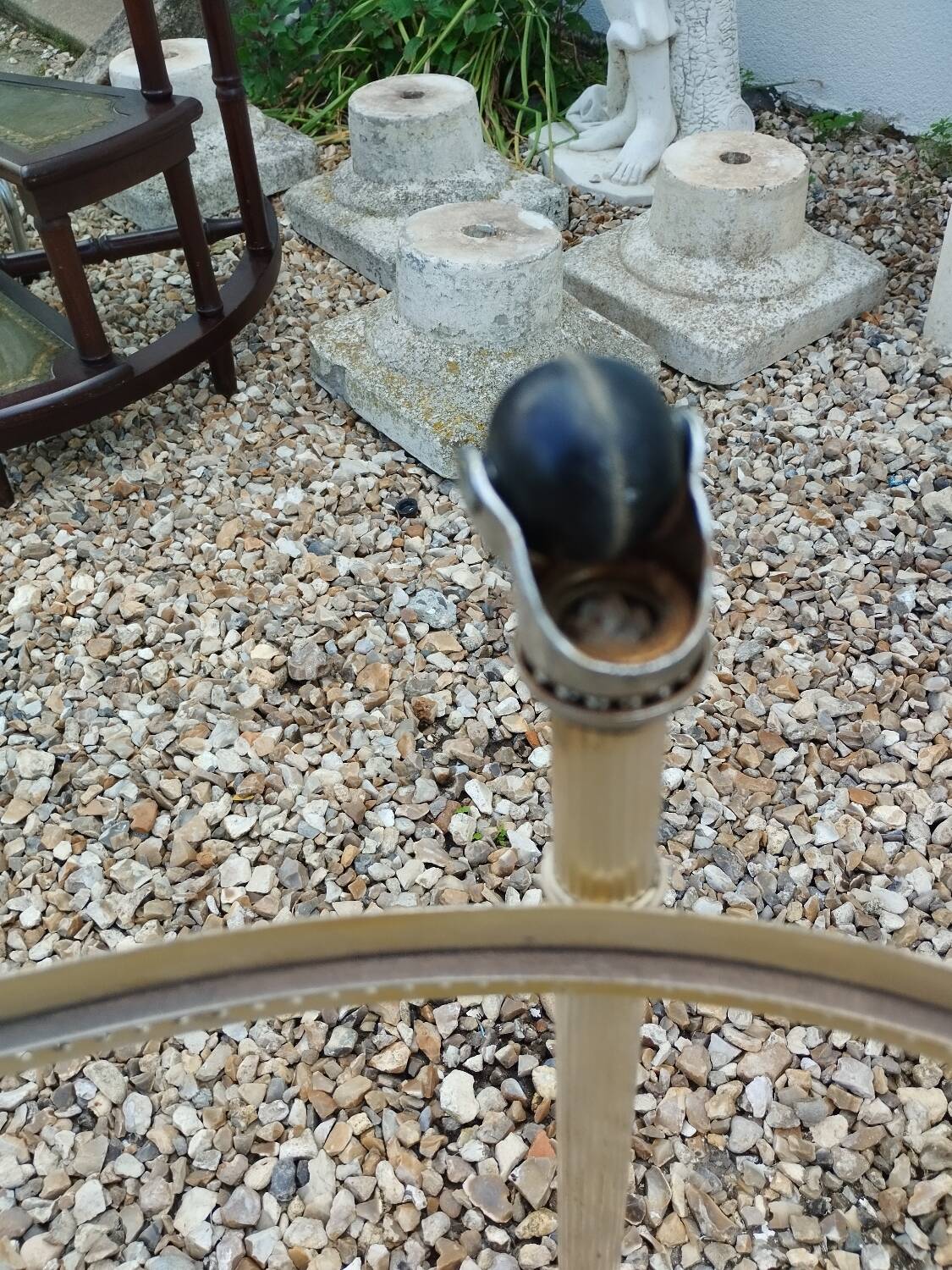 Old vintage rolling serving table