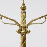 Italian Free Standing Solid Brass Coat Rack 1950s