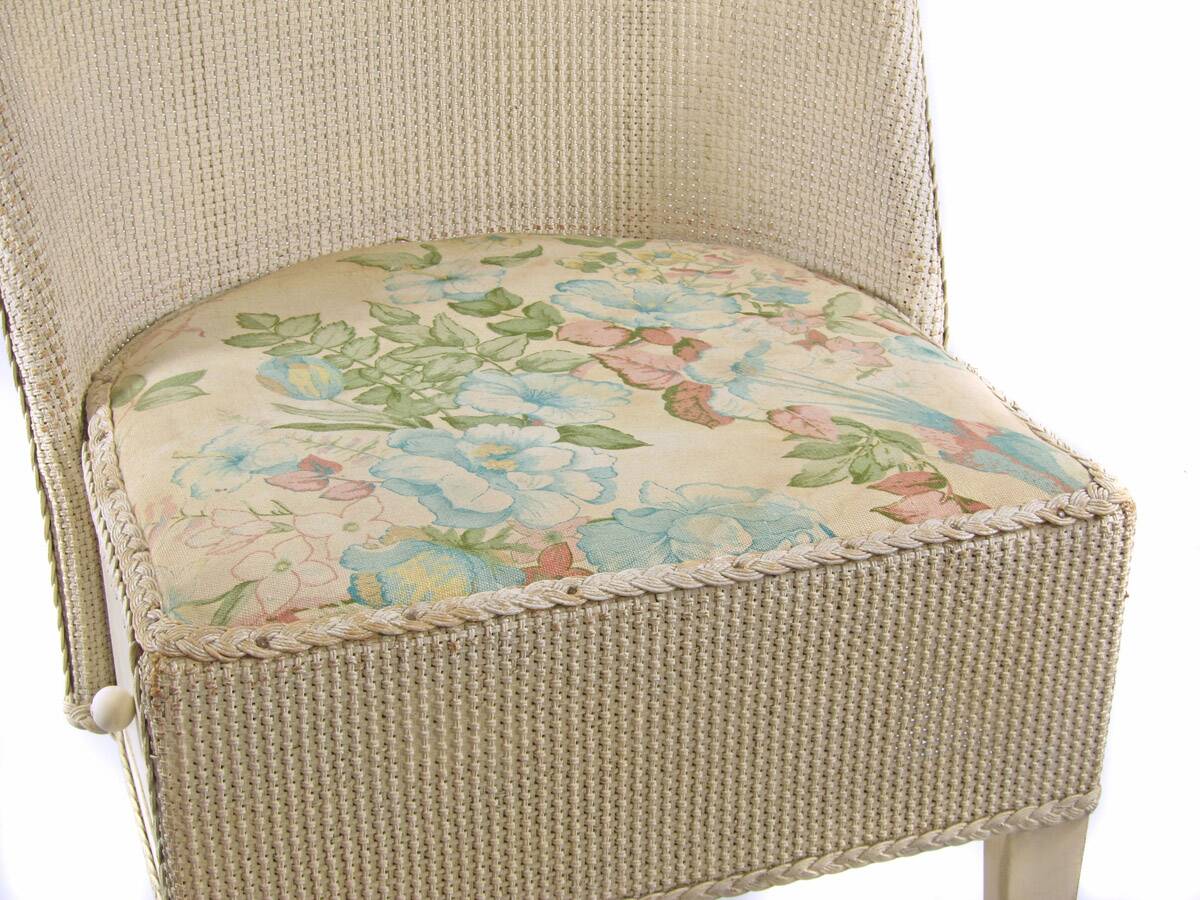 Lloyd Loom Studio style chair with drawer