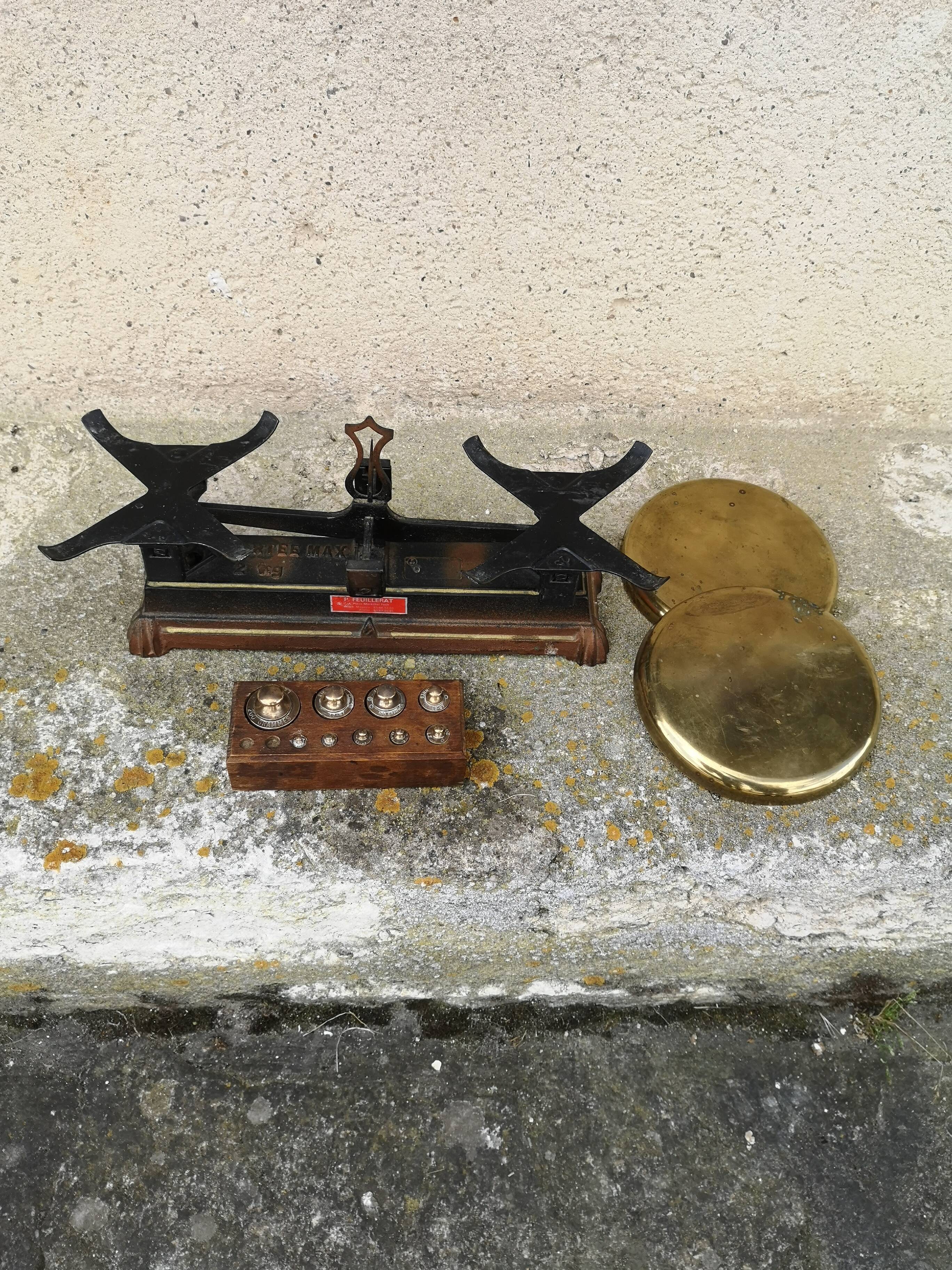 Roberval balance with weight