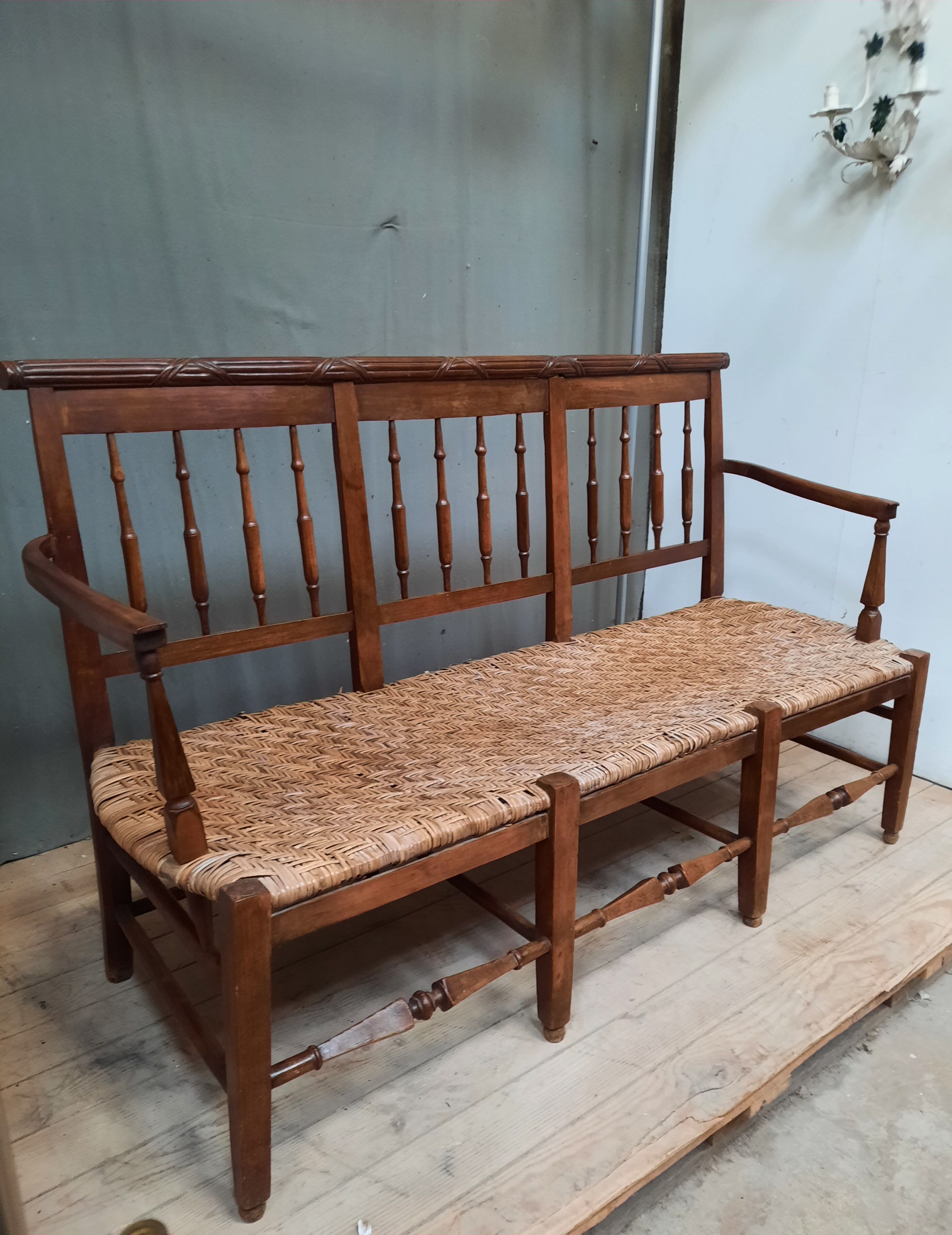 Rustic canned sofa