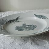 Round, hollow dish, FF Pexonne. Ironstone. Country style.