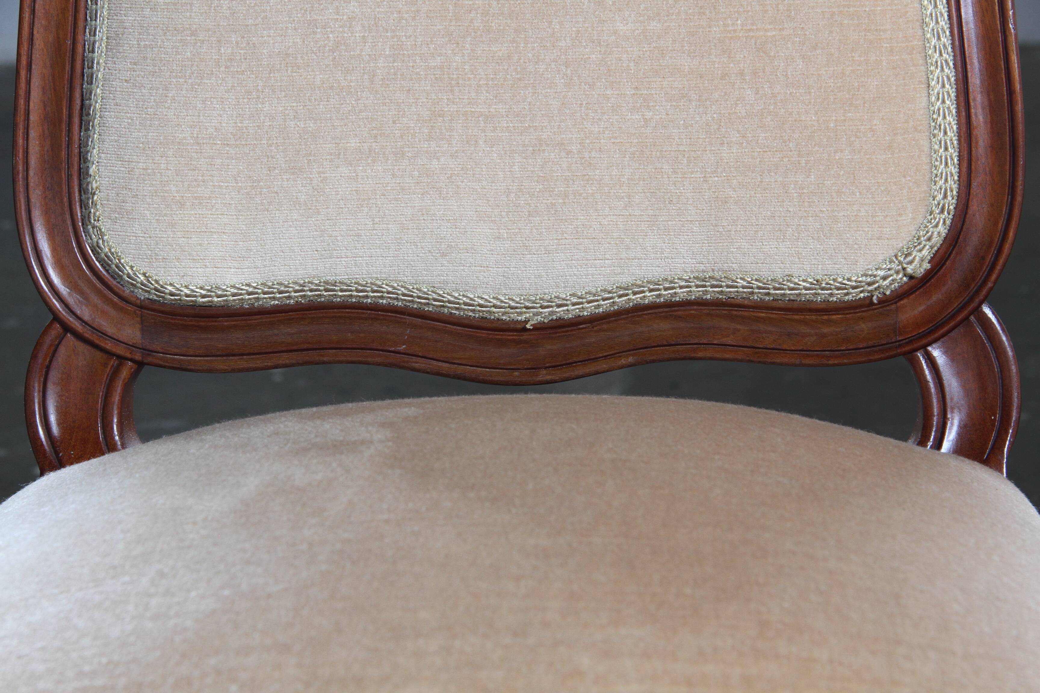 Pair of Vintage Danish Antique 18th century Chairs, style of Louis XV