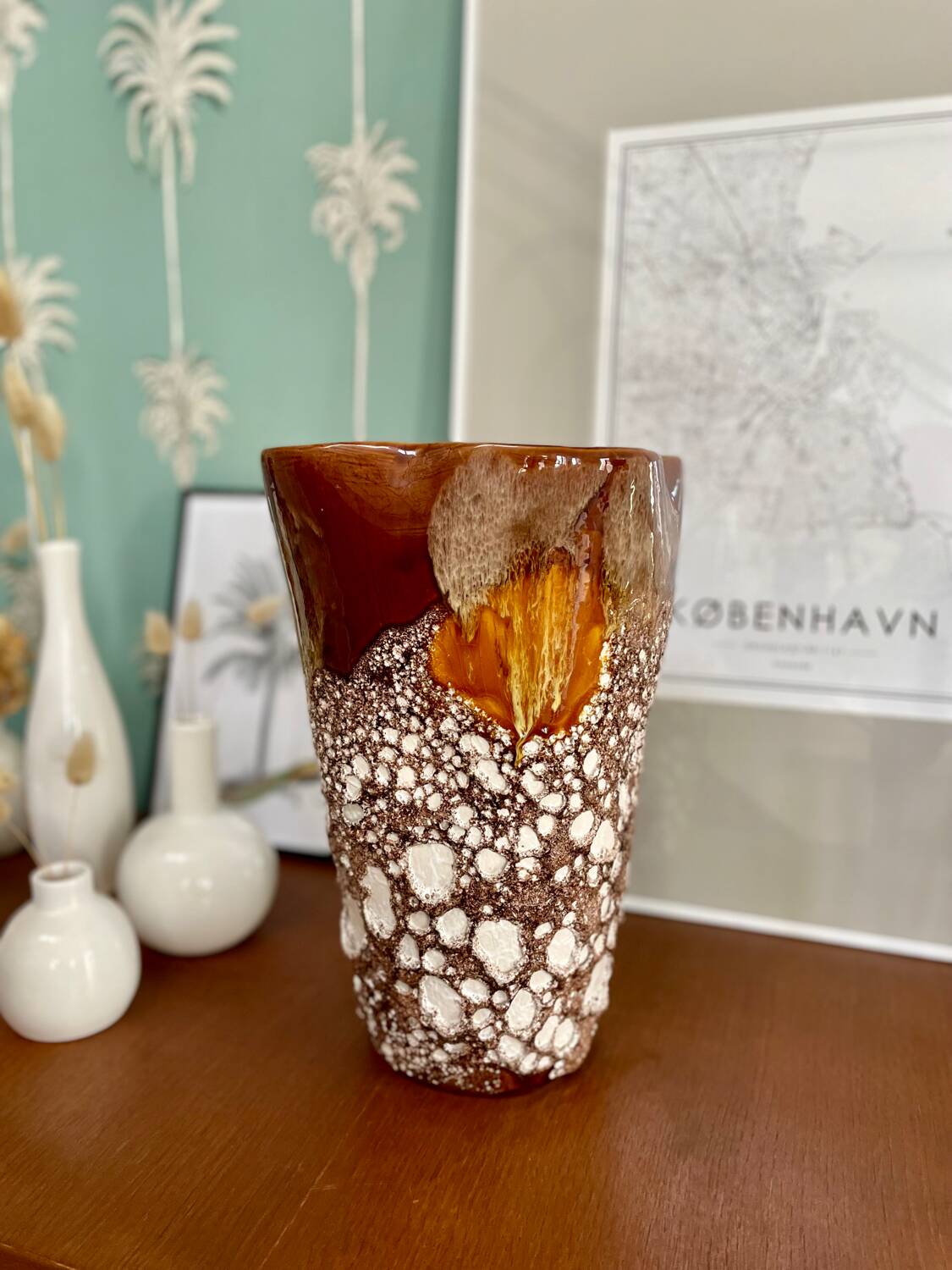 Large vintage Fat Lava vase 1970