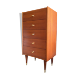 Wood & brass dresser