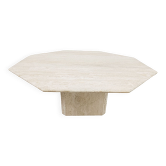 Vintage travertine coffee table, 1970s