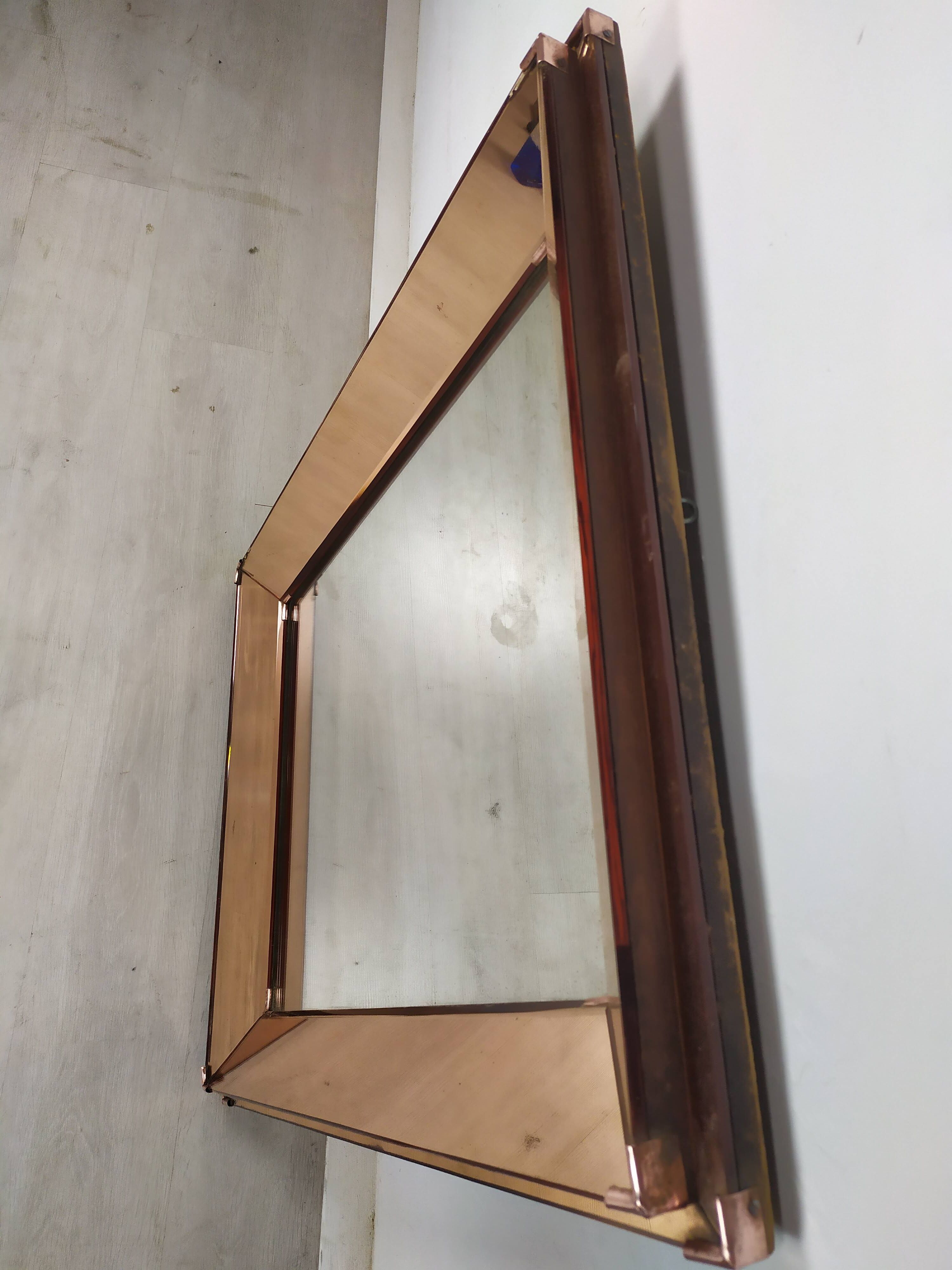 Pink art deco mirror