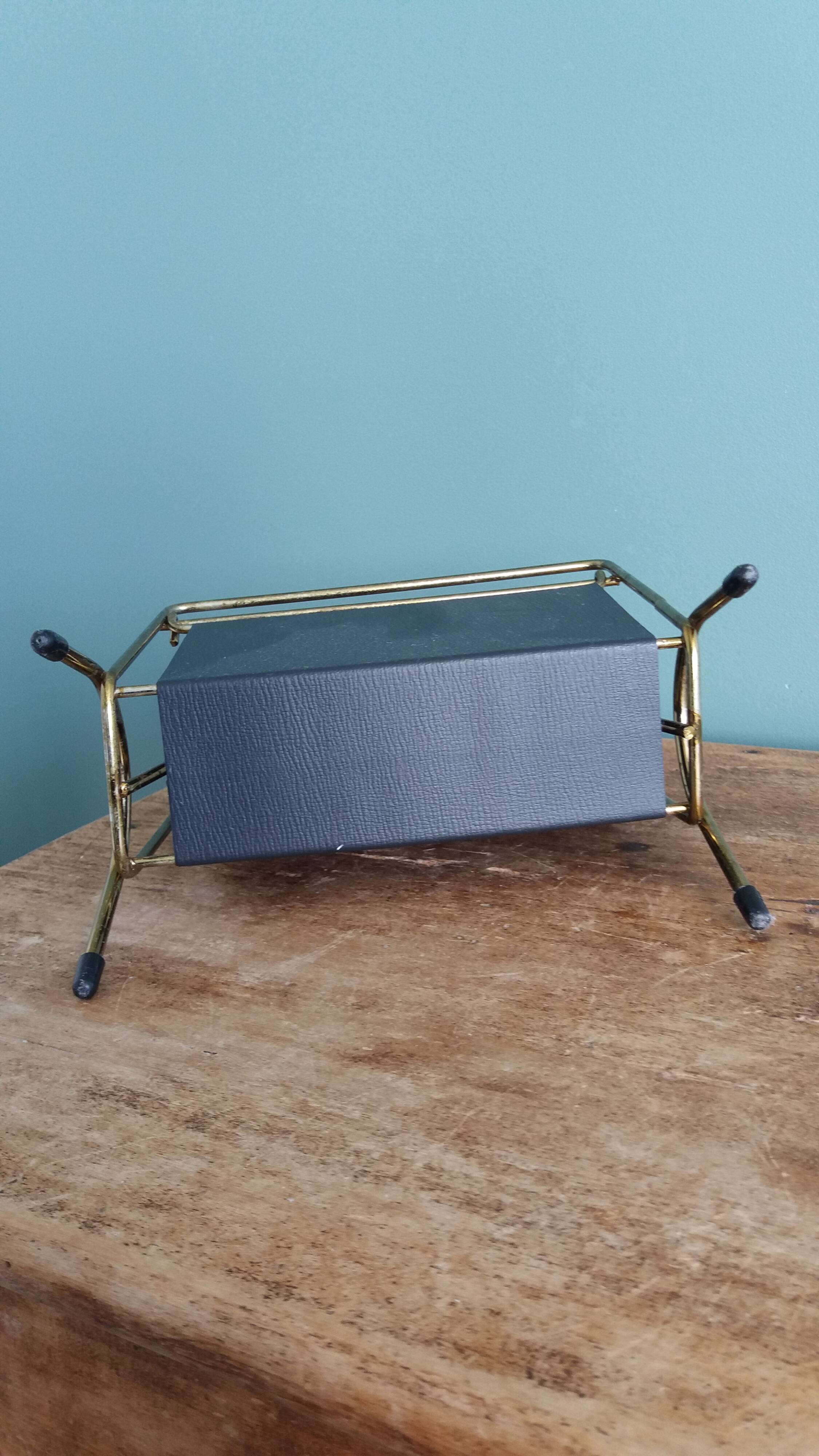 Modernist letter holder mail holder magazine rack style Jacques Adnet