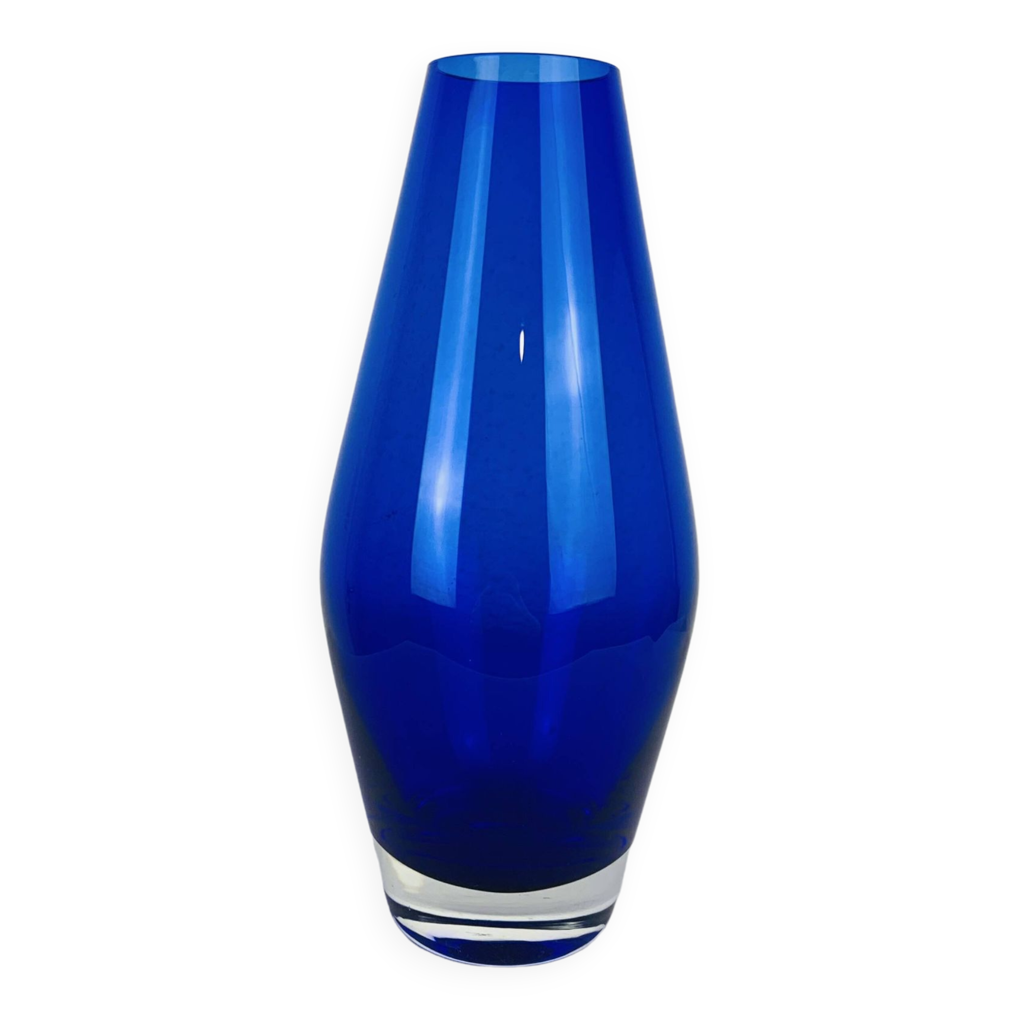 Scandinavian glass vase Riihimaki blue Tamara Aladin