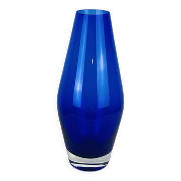 Scandinavian glass vase Riihimaki blue Tamara Aladin