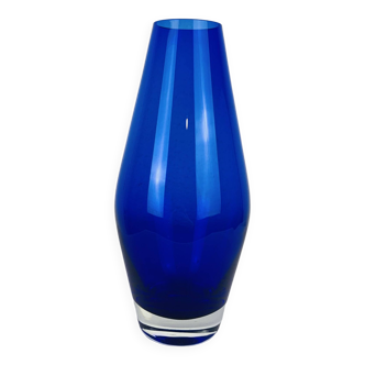 Vase verre scandinave Riihimaki bleu Tamara Aladin