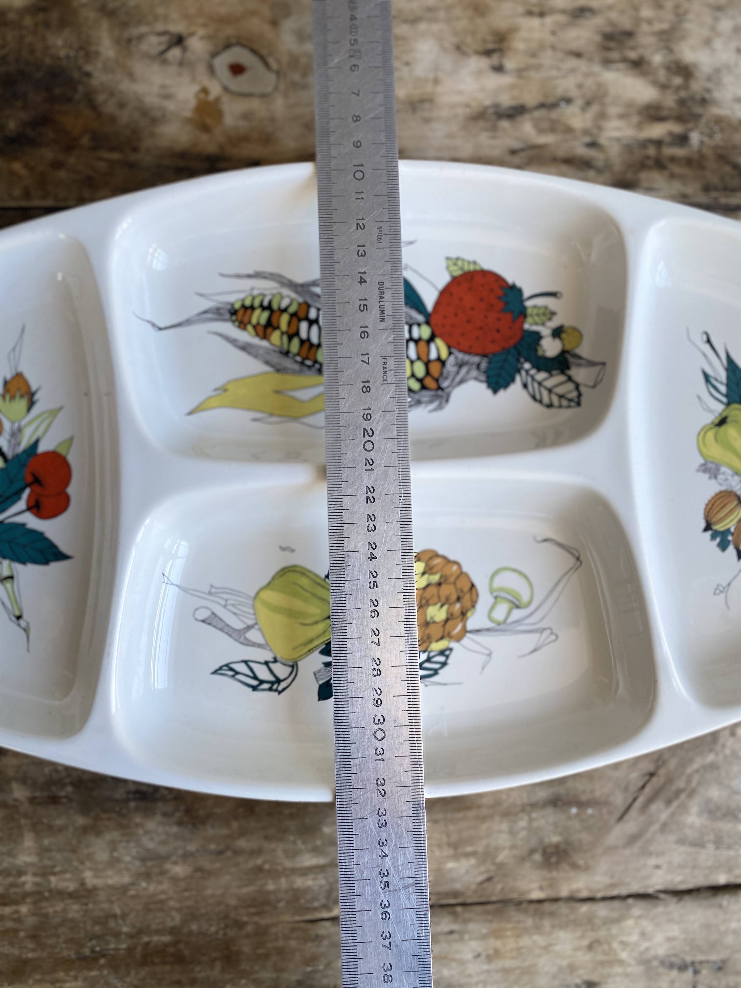 Serving dish Villeroy & Boch Luxembourg - Vintage 70s - 4 compartments