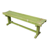 Vintage wooden bench grass green garden bench 140 cm
