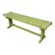 Vintage wooden bench grass green garden bench 140 cm