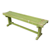Vintage wooden bench grass green garden bench 140 cm