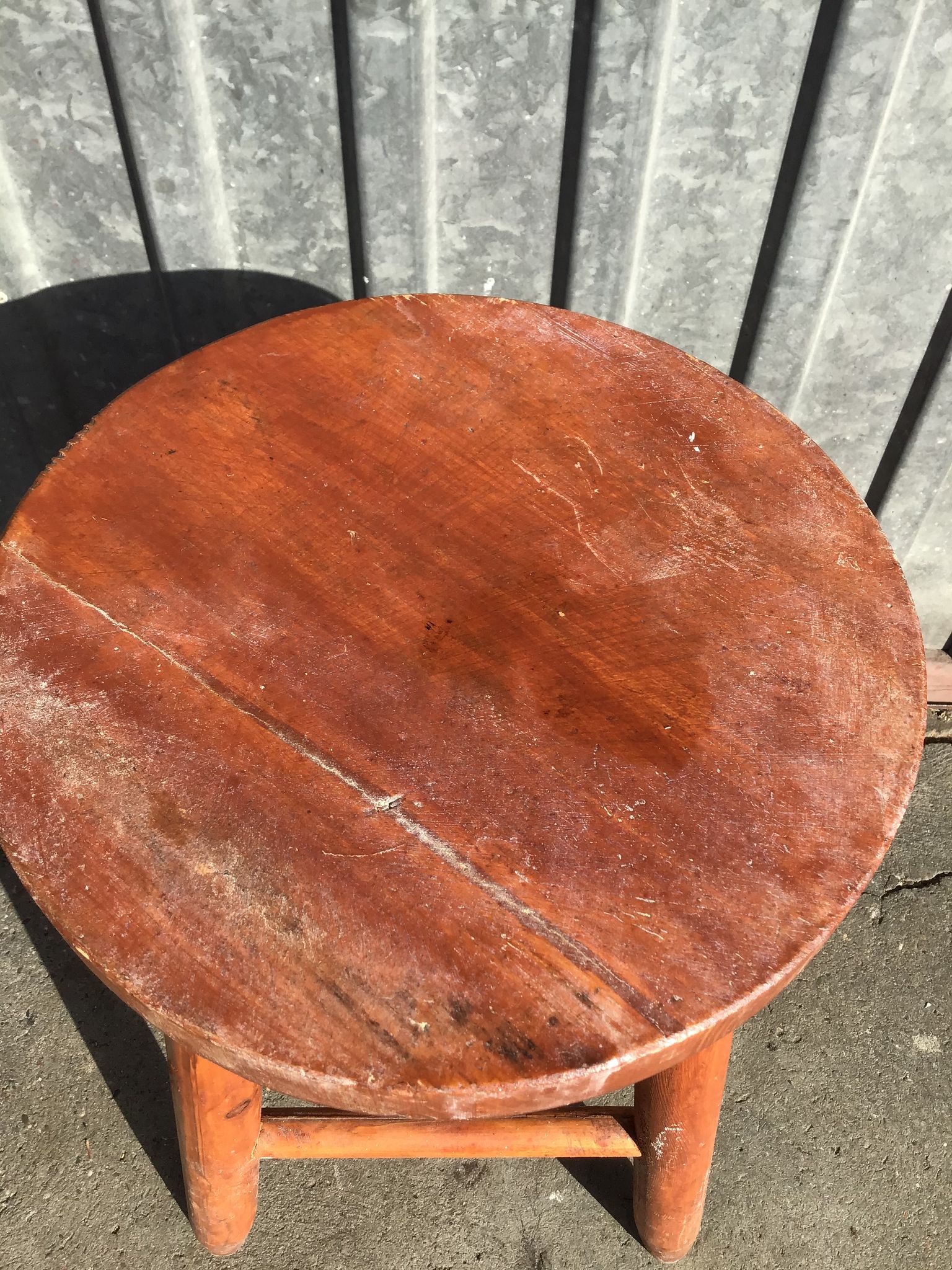 Tabouret rustique vintage bois naturel
