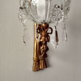 Wall lamp in gilded bronze and crystal louis XVI style