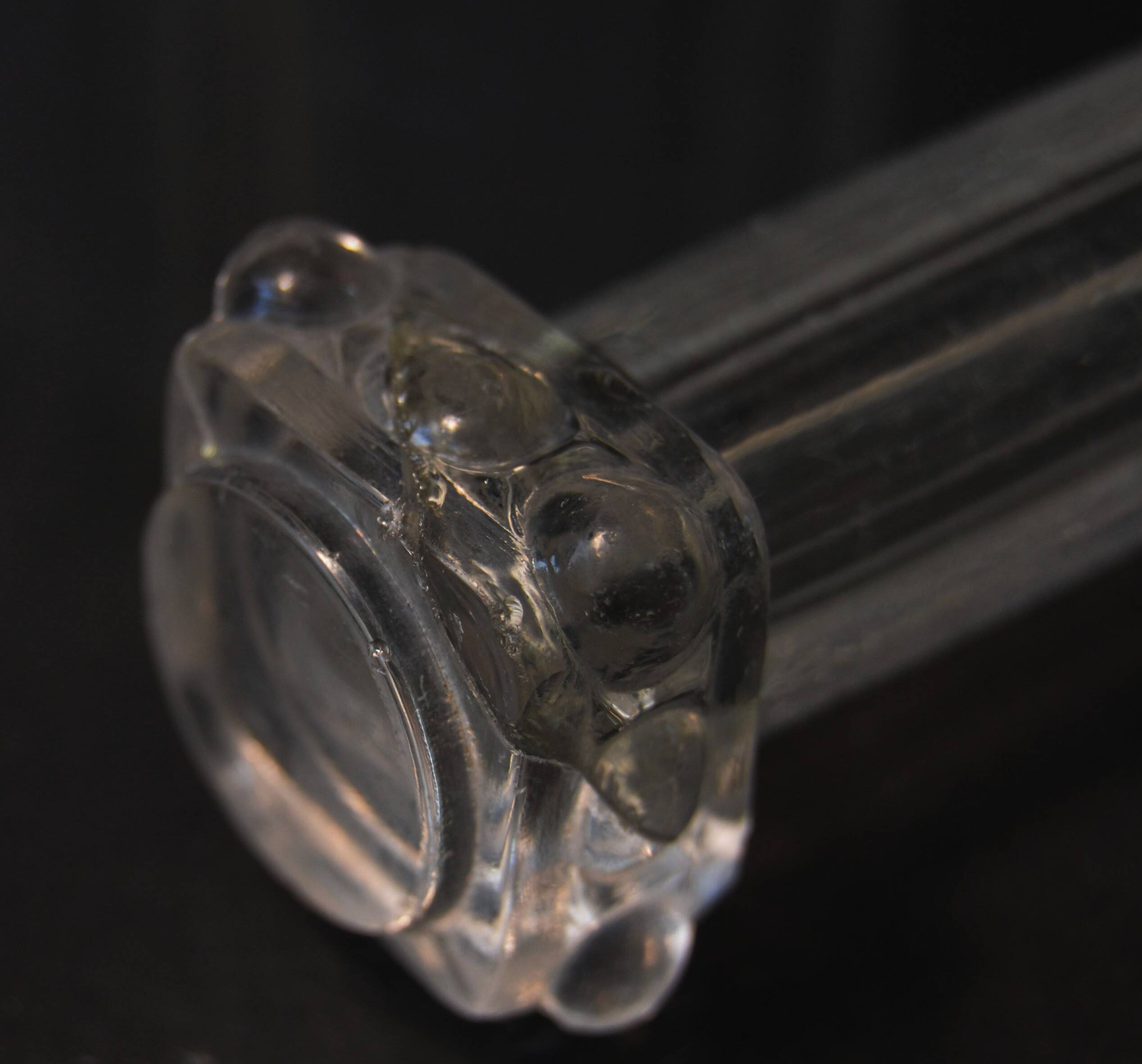 Lot of 10 Mid Century Val Saint Lambert Crystal Knife Rests