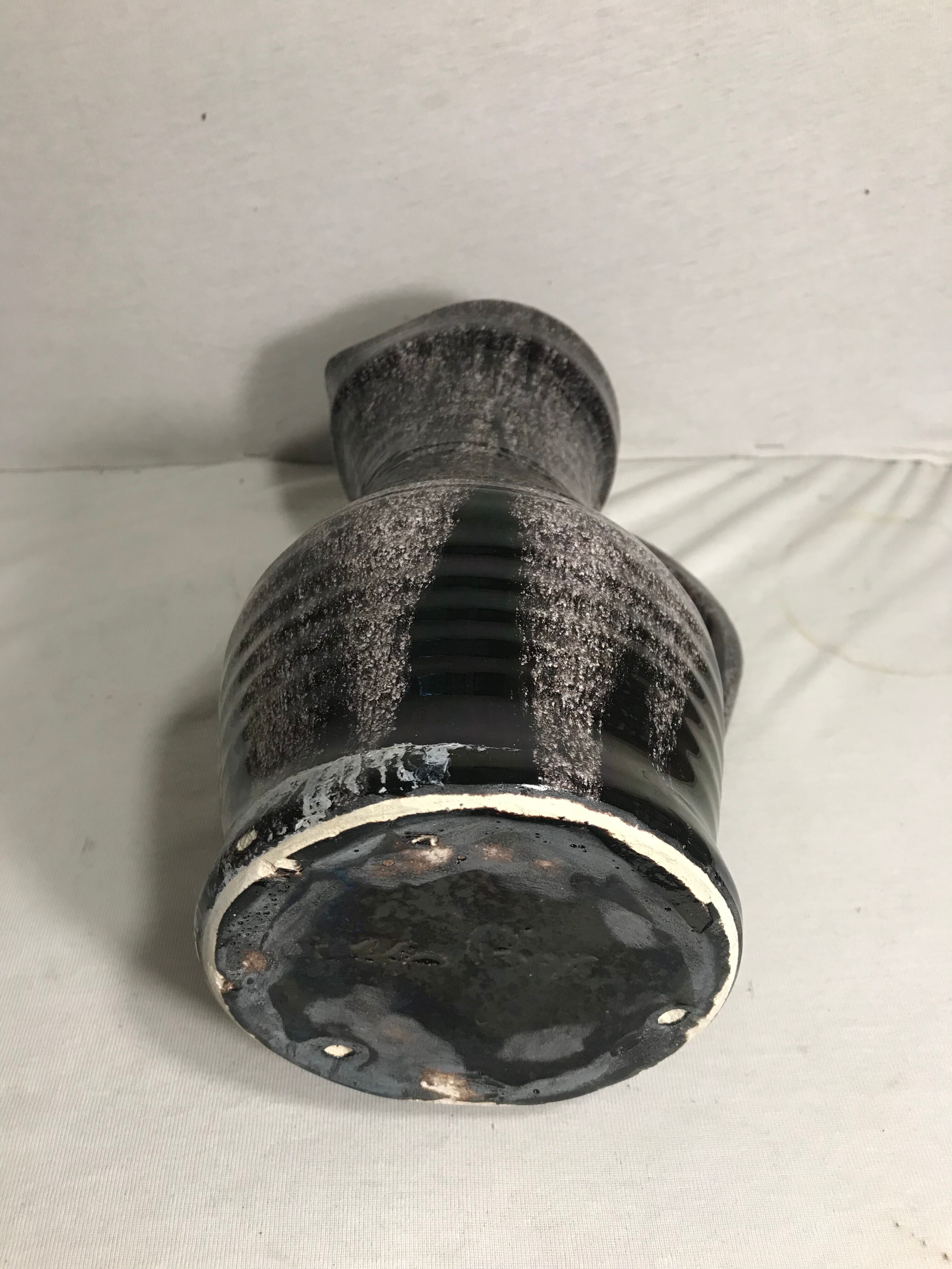 Old ceramic accolay jug, grey-black