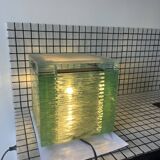 Stacked solid glass lamp