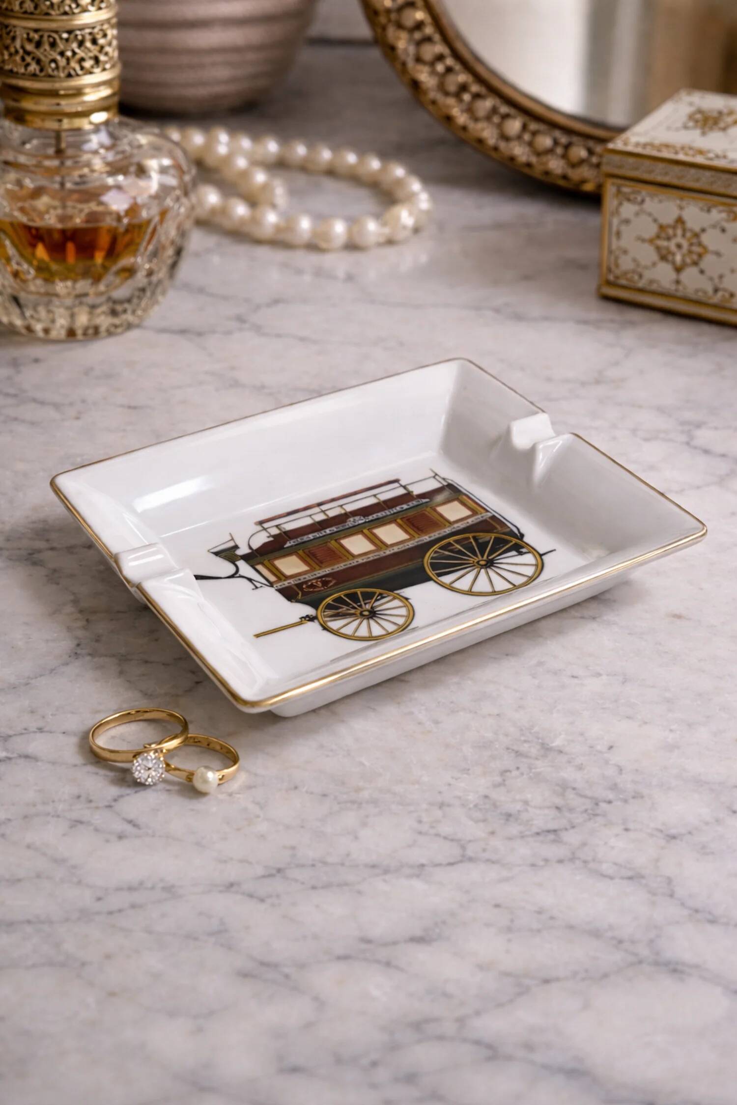 Limoges porcelain ashtray